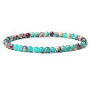 4mm Round Synthetic Shoushan Stone Beads Bracelet for Men LS-KG3069-24-1