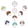 SUNNYCLUE 10Pcs 10 Colors Amethyst & Lapis Lazuli & Quartz Crystal & Rose Quartz & Tourmaline & Tiger Eye & Garnet & Prehnite & Turquoise Gemstone Pendants G-SC0002-07-1