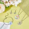 DIY Brass Dangle Earring & Iron Chain Necklaces & Alloy Bangle Making Kits SJEW-UN00001-2