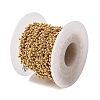 Brass Round Bead Link Chains CHC-L054-16G-3