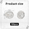 100Pcs Polymer Clay Rhinestone European Beads RB-PH0001-54A-2