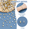 300Pcs 2 Styles 2-Hole Metallic Colours Glass Seed Beads SEED-HS0001-06A-4