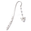 Shell Pearls Angel Pendant Bookmark AJEW-JK00347-4