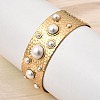 304 Stainless Steel Open Cuff Bangles BJEW-K264-05G-1