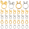 80Pcs 4 Styles Alloy Bead Frame FIND-SC0017-78-6