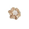 Exaggerated Alloy Imitation Pearl Flower Cuff Ring NZ1085-5