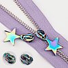 Gorgecraft 12Pcs 4 Style Star Heart Flower #5 Alloy Zipper Sliders FIND-GF0006-30-6