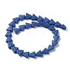 Triangle Dyed Natural Lava Rock Beads Strands G-O126-04A-03-2