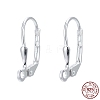 925 Sterling Silver Leverback Hoop Earrings STER-L054-54S-8