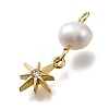 Brass Micro Pave Cubic Zirconia Pendants KK-B132-03G-2