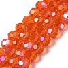 Electroplate Transparent Glass Beads Strands EGLA-A035-T6mm-L05-1