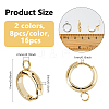 201 Stainless Steel Huggie Hoop Earring Findings FIND-DC0006-43B-2