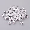 50g Opaque Acrylic Horizontal Hole Letter Beads SACR-TA0001-19M-1