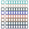 80Pcs 8 Colors Acrylic Bead Frame OACR-ME0001-17-1
