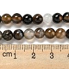 Natural Black Agate Beads Strands G-L555-04-6mm-6