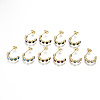 Brass Micro Pave Cubic Zirconia Stud Earrings EJEW-N011-18-NF-1