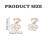 1 Pair Flower Alloy Clip-on Earrings EJEW-LP0007-084-2