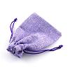 Polyester Imitation Burlap Packing Pouches Drawstring Bags ABAG-R005-14x10-03-3