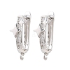 Brass Micro Pave Cubic Zirconia Hoop Earring Findings CU-CBAB5B4-04P-1
