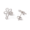 Non-Tarnish 201 Stainless Steel Stud Earring Findings EJEW-A071-06P-2