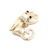 Brass Micro Pave Cubic Zirconia Pendants LS-KK-M306-06G-08-2