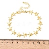 Brass Link Chain Bracelets for Women BJEW-D457-02G-5
