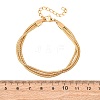 304 Stainless Steel Snake Chain Multi-strand Bracelets BJEW-C128-01C-3