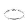Rectangle & Donut Colorful Cubic Zirconia Hinged Bangle BJEW-G659-02P-2