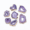 Natural Druzy Agate Slices Pendants G-Q494-65M-G-1