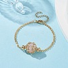 Brass Macrame Pouch Braided Gemstone Holder Bracelet Making BJEW-JB09645-01-2