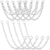 10Pcs 2 Styles Stainless Steel Cartilage Earrings with Dangle Chains AJEW-BBC0001-14-7