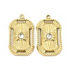 304 Stainless Steel Rhinestone Pendants STAS-P356-40G-1