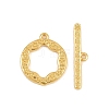 Flat Round Brass Toggle Clasps KK-G548-36-4
