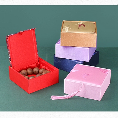 Chinese Style Wave Brocade & Satin Box PW-WG65017-05-1