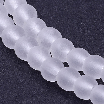 Baking Paint Transparent Glass Bead Strands GLAA-S031-4mm-13-1