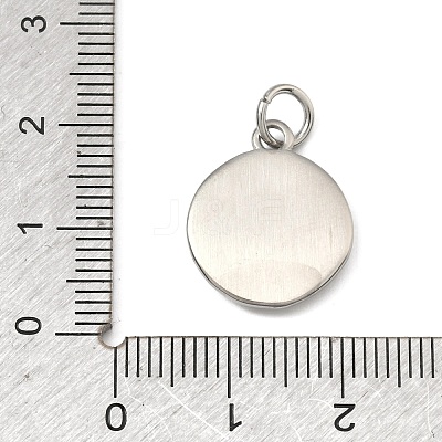 Textured 304 Stainless Steel Pendants STAS-A140-02P-2-1