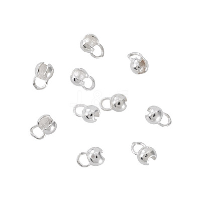 10Pcs 925 Sterling Silver Bead Tips Knot Covers STER-TA0001-50-1
