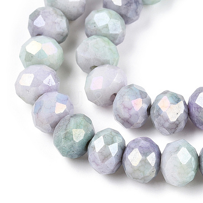 Ombre Effect Dyed Glass Beads Strands GLAA-C023-02B-A-1