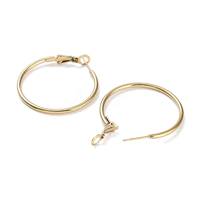 Ring 304 Stainless Steel Hoop Earrings for Women Men EJEW-B049-02B-G-1