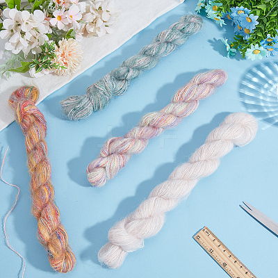 4 Rolls 4 Colors Gradient Mohair Yarn OCOR-CY0004-09B-1