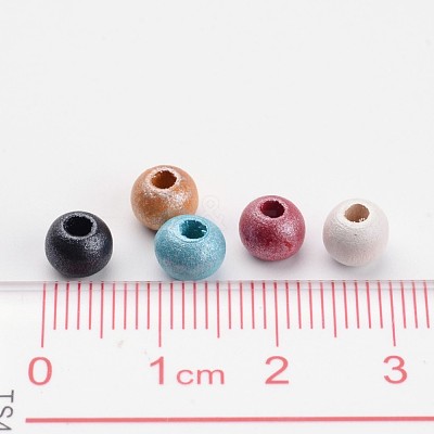 Round Natural Wood Beads WOOD-Q017-6mm-M-LF-1
