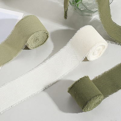3 Rolls 3 Colors Cotton Ribbon OCOR-GF0005-33B-1