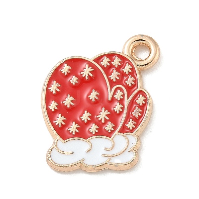 Christmas Alloy Enamel Pendants ENAM-K074-01G-01-1