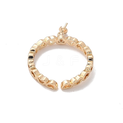 Heart Brass Cuff Cup Peg Ring Settings LS-KK-A244-02C-G-1