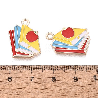 Back to School Alloy Enamel Pendants ENAM-Q004-01KCG-24-1