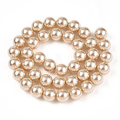 Glass Pearl Beads Strands X-HY-G002-01E-11-1