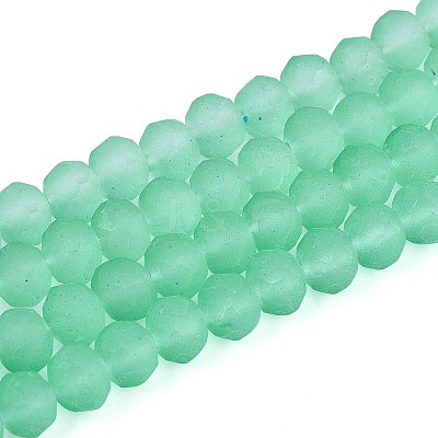 Baking Paint Frosted Glass Beads Strands X-FGLA-N003-6mm-03-1