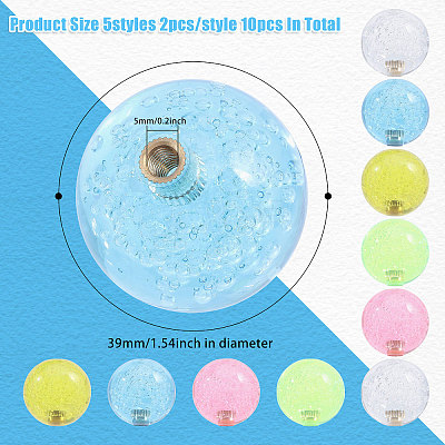 10Pcs 5 Colors Resin Round Thumb Grip Cap DIY-CA0006-79-1