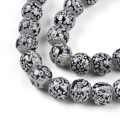 Transparent Baking Paint Glass Beads Strands DGLA-N009-10mm-10-1