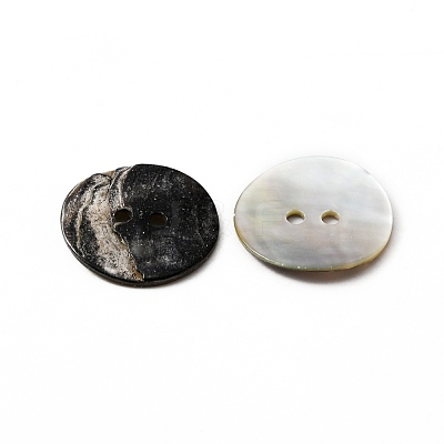 Natural Akoya Shell Buttons BUTT-WH0015-64B-1